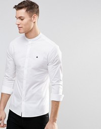 Белая облегающая рубашка с воротом на пуговице ASOS - Белый