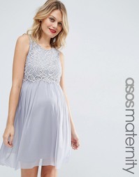 Приталенное платье для беременных ASOS Maternity - Серый