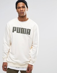 Puma Relaxed Longline Sweat In Cream - Кремовый