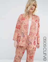 Пижамная блузка с цветочным принтом ASOS CURVE - Цветочный рисунок