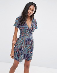 Influence Flare Sleeve Dress - Мульти