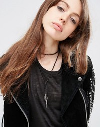 Ожерелье-чокер ASOS - Античный серебряный