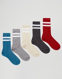 Набор из 5 пар носков в спортивном стиле ASOS - Мульти