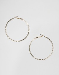 Крупные серьги-кольца 40 мм ASOS - Золотой
