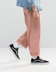 Светло-розовые чиносы с широкими штанинами ASOS - Mahogony rose