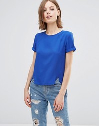 Топ с декоративной кромкой Poppy Lux Ronelle - Кобальтовый синий