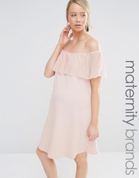 Облегающее платье для беременных с рюшами Bluebelle Maternity