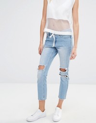 Рваные джинсы скинни Vero Moda - Светло-голубой деним
