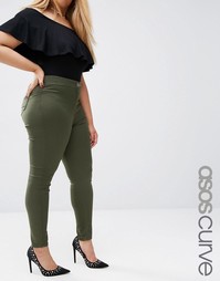 ASOS CURVE Rivington Jeggings In Khaki - Хаки