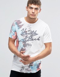 Футболка с круглым вырезом и принтом тай‑дай Jack and Jones - Белый