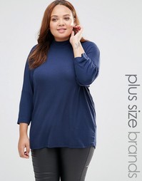 Топ с высокой горловиной ASOS - Черный ирис Junarose