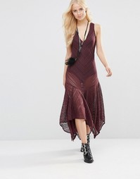 Платье-сорочка Free People Lila - Баклажан