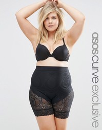 Кружевные шорты с корректирующим эффектом ASOS CURVE - Телесный