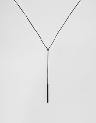 Черное ожерелье с геометрической подвеской ASOS - Черный