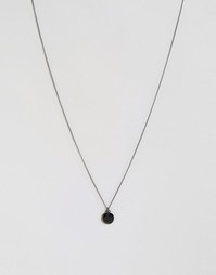 Ожерелье с круглым жетоном ASOS - Черный