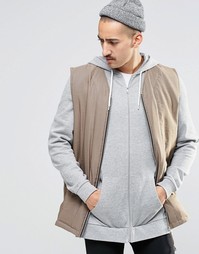 Серовато-коричневая куртка-пилот без рукавов ASOS - Желтовато-серый