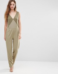 Комбинезон с треугольными вставками Shades of Grey - Оливковый