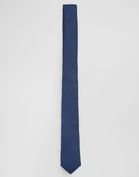 Узкий темно-синий галстук ASOS - Темно-синий