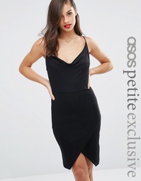 Асимметричное облегающее платье со свободным воротом спереди ASOS PETI