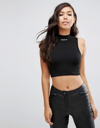 Топ без рукавов с ожерельем ASOS - Черный