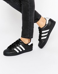 Черно-белые кроссовки Adidas Originals Superstar - Белый