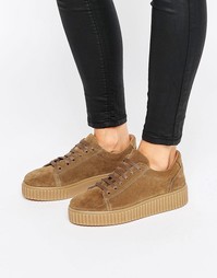 ASOS DEALE Suede Creepers - Хаки