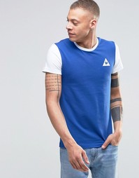 Футболка с контрастными рукавами Le Coq Sportif - Синий