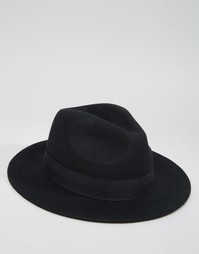 Черная мягкая фетровая шляпа ASOS - Черный