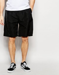 ASOS Oversized Shorts In Nylon With Pleat In Black - Черный