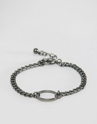 Браслет-цепочка ASOS - Gun metal