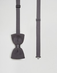 Вязаный галстук-бабочка Noose &amp; Monkey - Серый