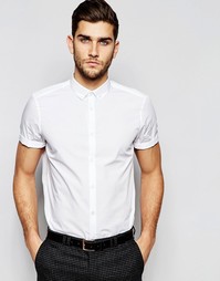 Рубашка классического кроя с короткими рукавами ASOS White - Белый
