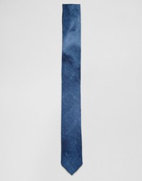 Синий узкий галстук с выбеленным эффектом ASOS - Синий