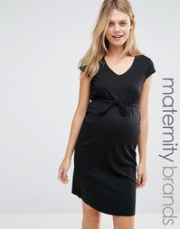 Платье для беременных с завязкой на талии Mamalicious Maternity Mama.Licious