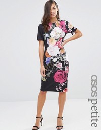 Платье-футболка с цветочным принтом ASOS PETITE - Мульти