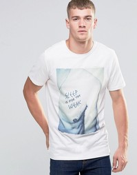 Футболка с круглым вырезом и принтом Jack and Jones - Белый