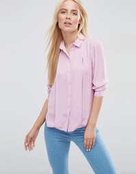 ASOS Pleat Front Blouse - Пыльно-розовый