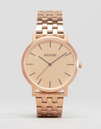 Золотисто-розовые наручные часы Nixon Porter - Золотой