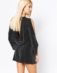 Комбинезон с драпированной спинкой Missguided - Черный