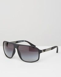 Солнцезащитные очки-авиаторы с логотипом-орлом на дужках Emporio Arman