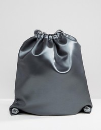 Рюкзак цвета металлик на шнурке Boopacks - Серебряный