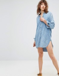 Джинсовое платье‑рубашка Maison Scotch Roosters - 48 синий