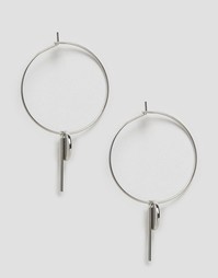 Серьги-кольца ограниченной серии - Родий Asos