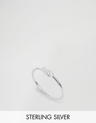 Reclaimed Vintage Sterling Silver Wing Ring - Серебряный