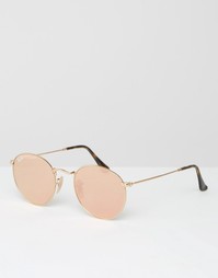 Круглые солнцезащитные очки-авиаторы с зеркальными стеклами Ray-Ban 0R