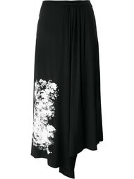 асимметричная юбка с цветочным принтом Yohji Yamamoto