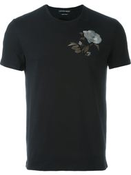 футболка с вышивкой розы Alexander McQueen