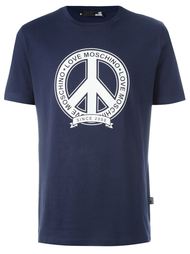 футболка с принтом "peace" Love Moschino