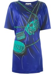 платье с принтом в стиле "тромплей" Moschino
