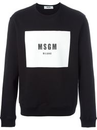 толстовка с принтом логотипа MSGM